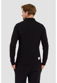 La Martina - LA MARTINA Czarny męski longsleeve polo Piquet Stretch, Rozmiar XXL. Typ kołnierza: polo. Kolor: czarny. Długość rękawa: długi rękaw #9