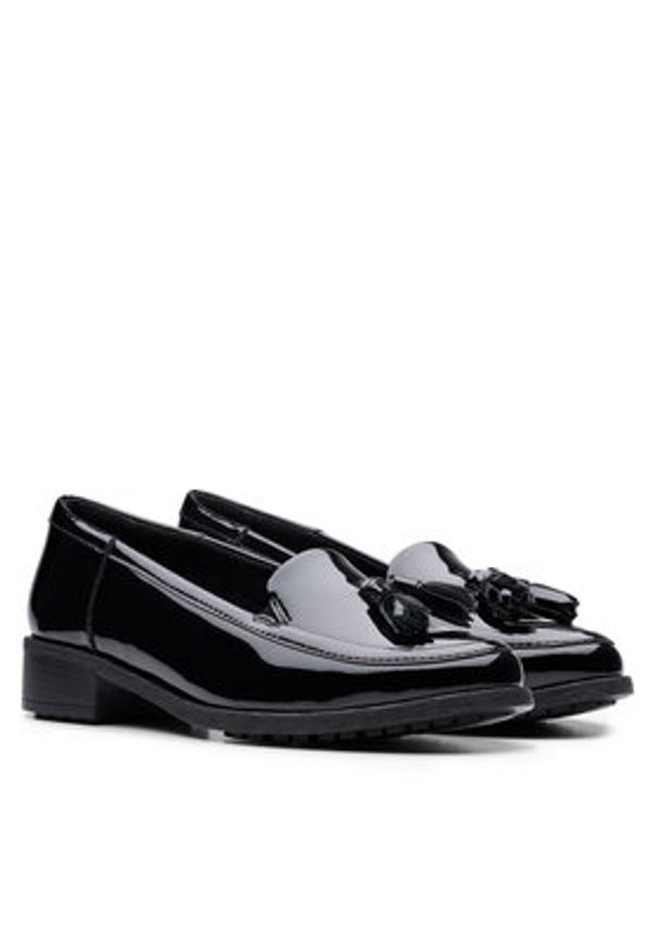 Clarks Loafersy Havisham Edge 26178704 Czarny. Kolor: czarny. Materiał: lakier, skóra