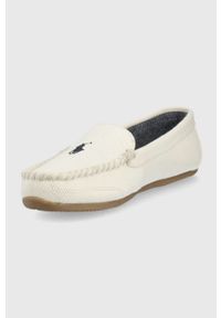 Polo Ralph Lauren mokasyny DECLAN RF103583 damskie kolor biały na płaskim obcasie. Nosek buta: okrągły. Kolor: biały. Materiał: guma. Obcas: na obcasie. Wysokość obcasa: niski #2