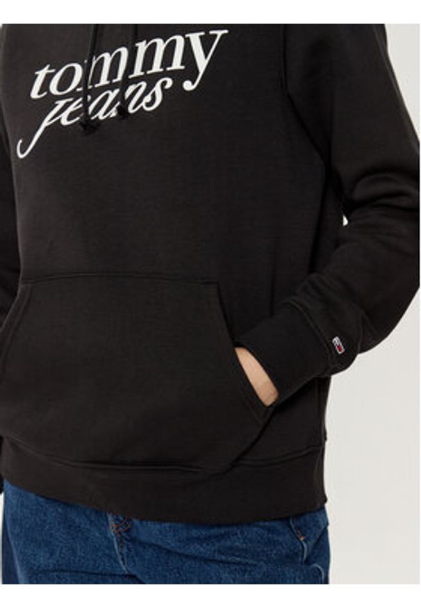 Tommy Jeans Bluza DW0DW20170 Czarny Regular Fit. Kolor: czarny. Materiał: bawełna
