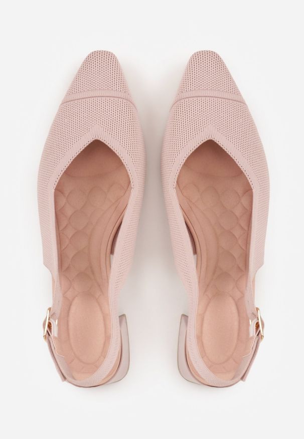 Renee - Różowe Czółenka VICES Soft Fit Slingback na Lakierowanym Słupku z Elastyczną Cholewką Comfort Coromenis. Zapięcie: sprzączka. Kolor: różowy. Materiał: lakier. Szerokość cholewki: normalna. Obcas: na słupku. Styl: elegancki