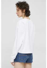 Tommy Jeans bluza damska kolor biały z nadrukiem. Kolor: biały. Materiał: bawełna, dzianina. Wzór: nadruk #5