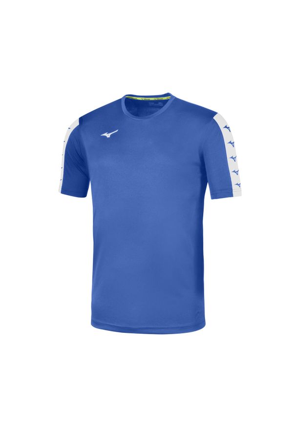 Koszulka dla dzieci Mizuno Nara. Kolor: niebieski. Materiał: poliester, bawełna. Sport: joga i pilates