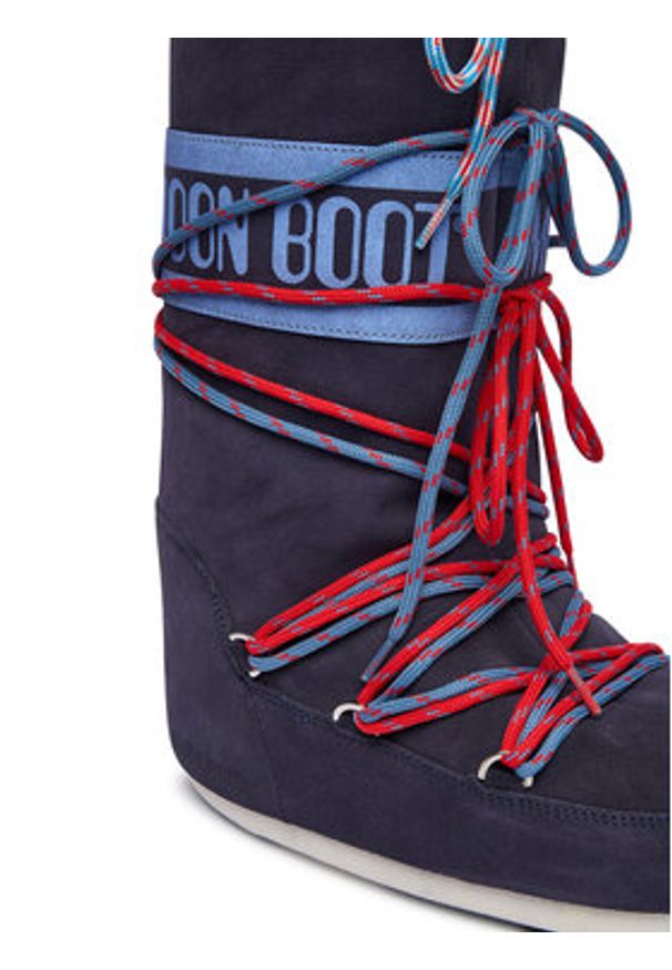 Moon Boot Śniegowce Mb Icon Suede Laces 80D1403050 Granatowy. Kolor: niebieski. Materiał: skóra, zamsz