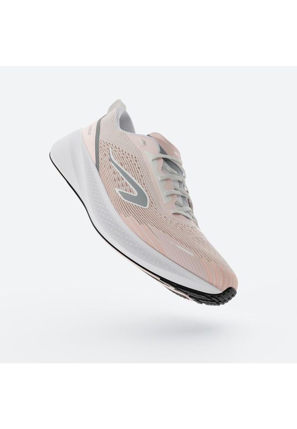 KIPRUN - Buty do biegania damskie Kiprun Cushion 500. Kolor: biały, wielokolorowy, różowy. Szerokość cholewki: normalna
