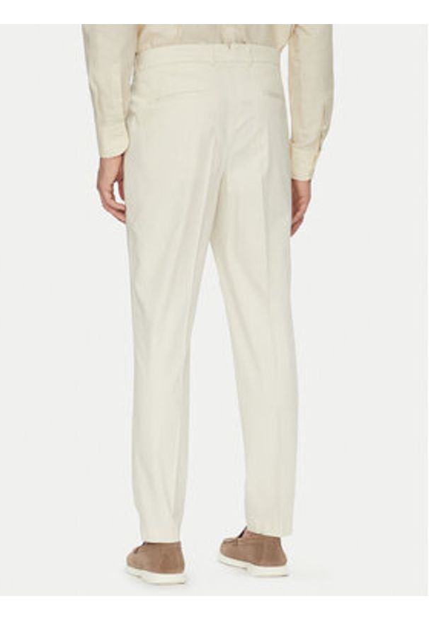 BOSS Chinosy C-Perin 50544005 Écru Relaxed Fit. Materiał: syntetyk