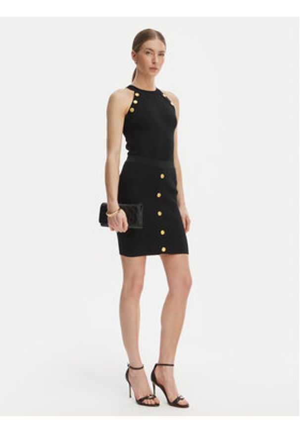 Marciano Guess Spódnica mini G6GD09 Z0628 Czarny Classic Fit. Kolor: czarny. Materiał: poliamid