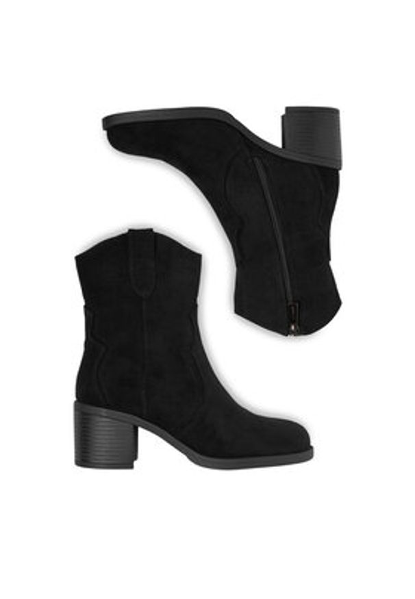 Jenny - JENNY Botki CEO-HYF2T651S-1 Czarny. Kolor: czarny. Materiał: materiał