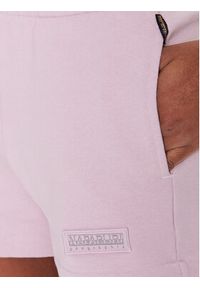 Napapijri Szorty sportowe N-Morgex NP0A4GXI Różowy Regular Fit. Kolor: różowy. Materiał: bawełna