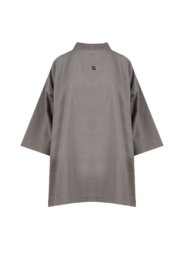 Yeezy Gap Engineered by Balenciaga - Yeezy Gap Engineered By Balenciaga T-Shirt "Logo" | 719614 TMVQ2 | Mężczyzna | Szary. Kolor: szary. Materiał: bawełna. Wzór: nadruk