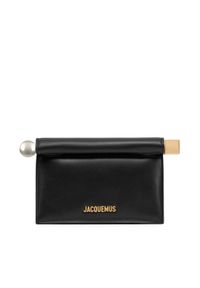 JACQUEMUS Torebka La Petite Pochette Rond C 24E241BA392-3171 Czarny. Kolor: czarny. Materiał: skórzane