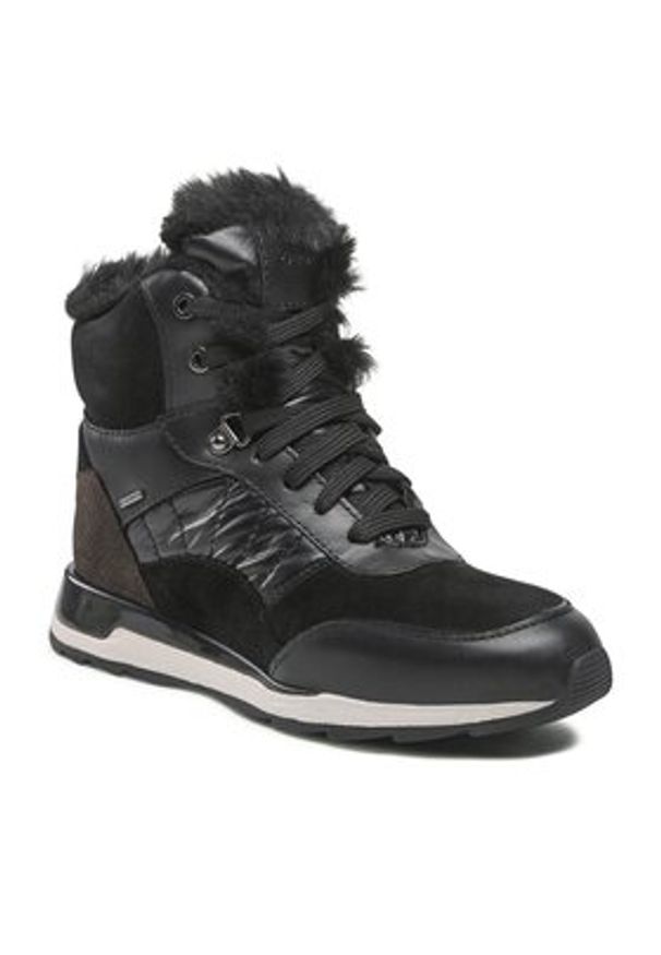 Geox Botki D New Aneko B Abx A D26LYA 085FU C9999 Czarny. Kolor: czarny. Materiał: zamsz, skóra