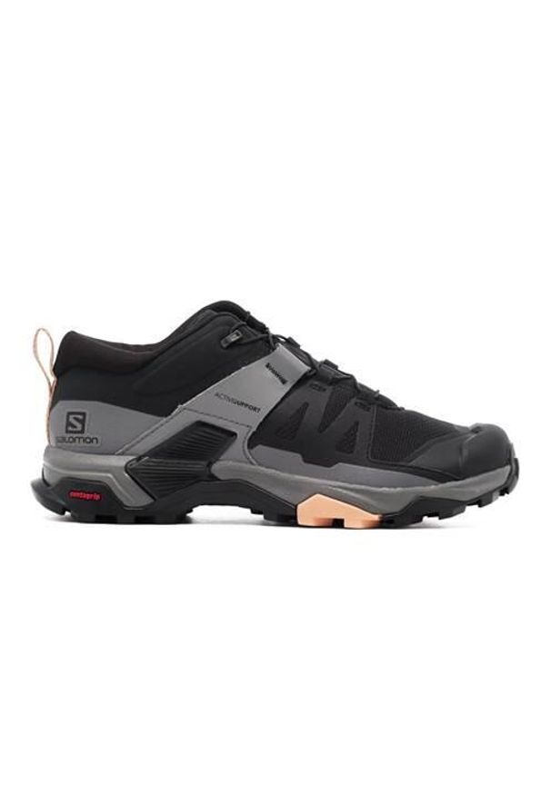 salomon - Buty do chodzenia damskie Salomon X Ultra 4. Zapięcie: sznurówki. Kolor: czarny, wielokolorowy. Materiał: materiał, syntetyk. Szerokość cholewki: normalna. Sport: turystyka piesza