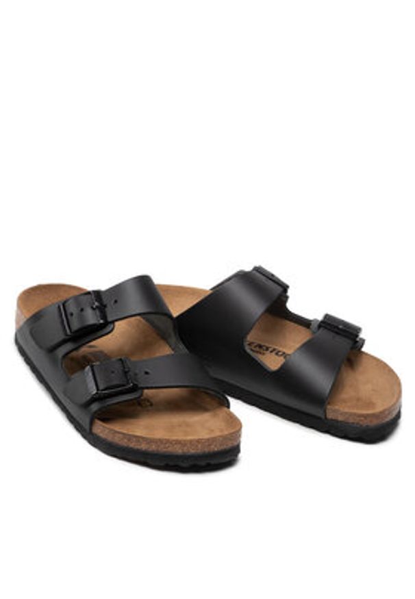 Birkenstock Klapki Arizona 0051193 Czarny. Kolor: czarny. Materiał: skóra