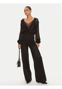 TwinSet - TWINSET Kardigan 241TT3122 Czarny Regular Fit. Kolor: czarny. Materiał: bawełna #5