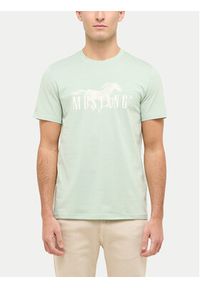 Mustang T-Shirt Austin 1016492 Zielony Regular Fit. Kolor: zielony. Materiał: bawełna #3