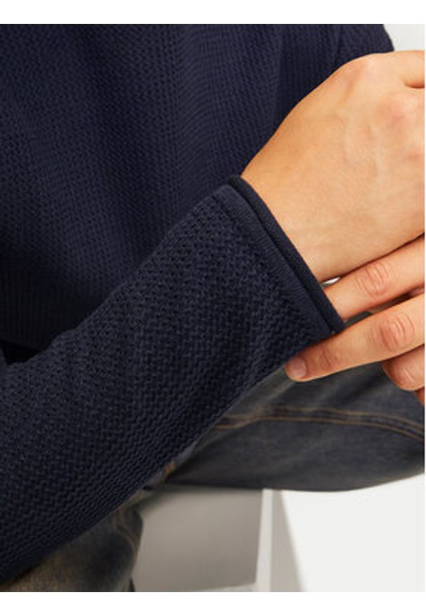 Jack & Jones Sweter Cooper 12258407 Granatowy Regular Fit. Kolor: niebieski. Materiał: bawełna