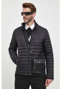 Karl Lagerfeld kurtka męska kolor czarny przejściowa. Kolor: czarny. Materiał: materiał #1