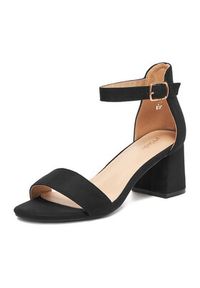 DeeZee Sandały 5250-1 Czarny. Kolor: czarny. Materiał: materiał #2