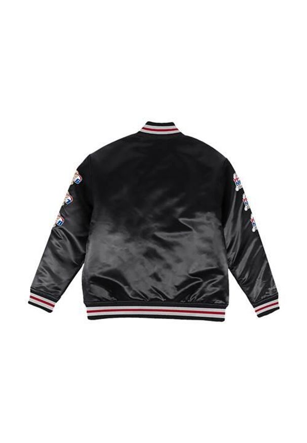 Kurtka uniwersalna męska Mitchell & Ness Champ City. Kolor: czarny. Materiał: syntetyk. Styl: klasyczny