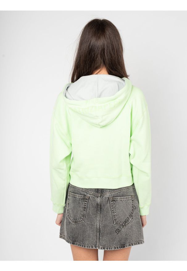 Patrizia Pepe Bluza | 8M1502/J096 | Kobieta | Zielony. Okazja: na co dzień. Typ kołnierza: kaptur. Kolor: zielony. Materiał: bawełna. Wzór: nadruk. Styl: casual