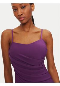 Rinascimento Sukienka koktajlowa 1000770039414 Fioletowy Slim Fit. Kolor: fioletowy. Materiał: syntetyk. Styl: wizytowy #2