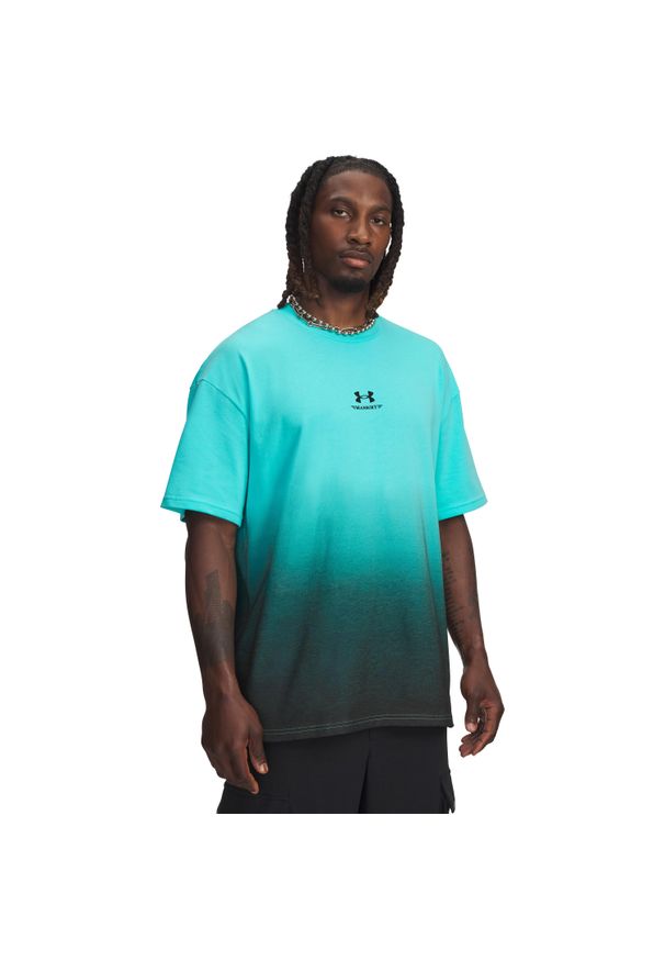 Koszulka Under Armour X Mansory Fade. Kolor: wielokolorowy, niebieski, czarny. Sport: fitness