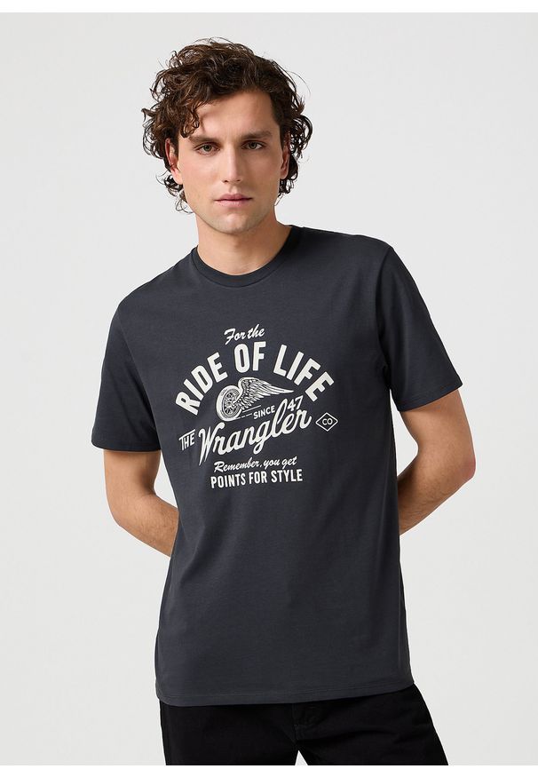 Wrangler - MESKA KOSZULKA WRANGLER AMERICANA TEE FADED BLACK 112362790