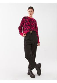 Pinko Sweter Lepre 101574 A11F Różowy Relaxed Fit. Kolor: różowy. Materiał: syntetyk