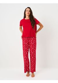 Sinsay - Bawełniana piżama dwuczęściowa - czerwony. Kolor: czerwony. Materiał: bawełna #1