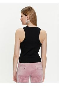 Juicy Couture Top Beckham JCBLV223811 Czarny Slim Fit. Kolor: czarny. Materiał: bawełna