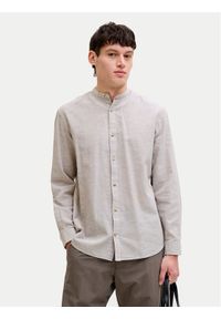 Jack & Jones Koszula Summer 12289184 Beżowy Regular Fit. Kolor: beżowy. Materiał: bawełna #1