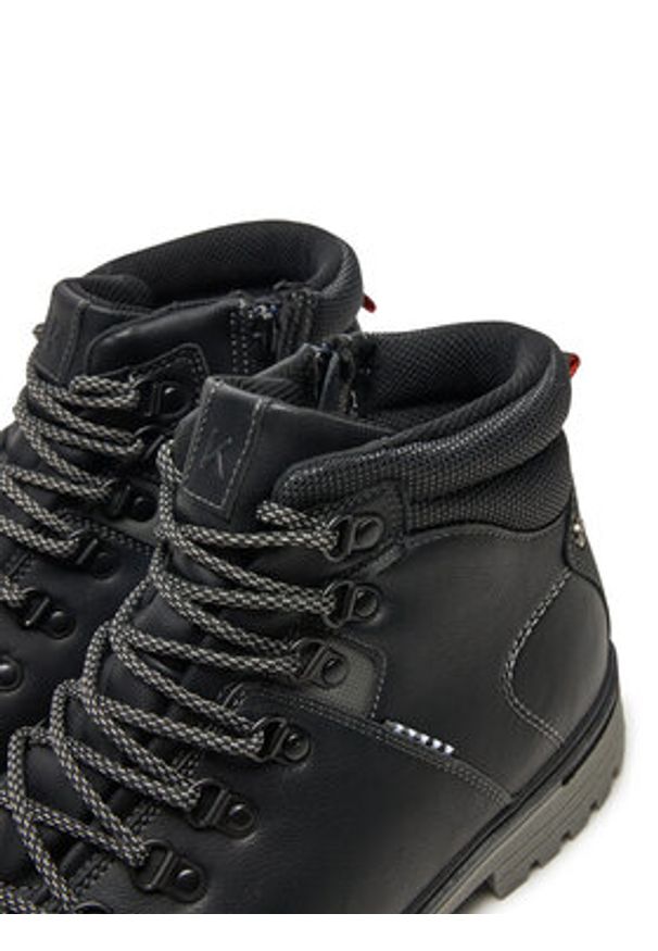 Kimberfeel Trapery Gaspard Czarny. Kolor: czarny. Materiał: skóra