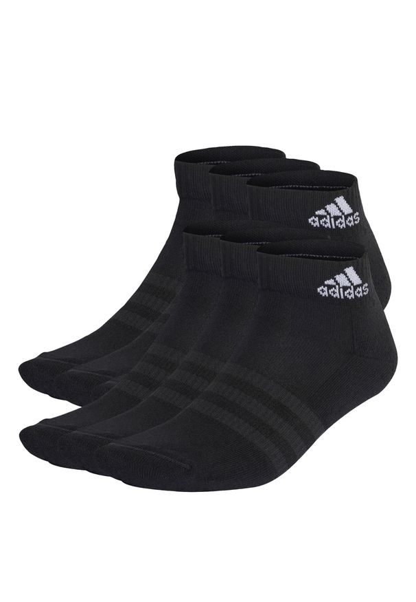 Adidas - Cushioned Sportswear Ankle Socks 6 Pairs. Kolor: biały, wielokolorowy, czarny. Materiał: materiał. Sport: turystyka piesza
