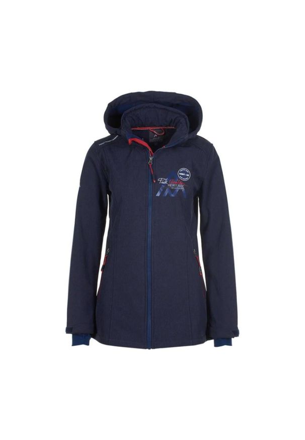 PEAK MOUNTAIN - Damska kurtka softshellowa Peak Mountain Amont. Kolor: niebieski. Sport: turystyka piesza