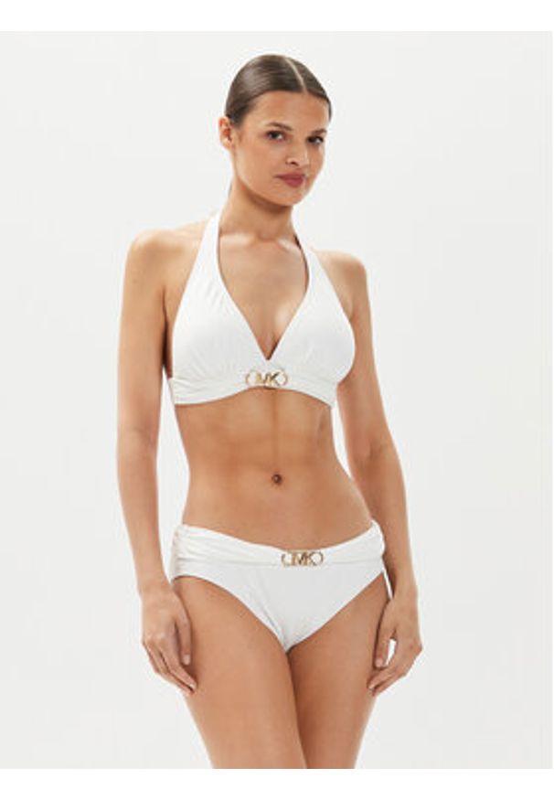 MICHAEL Michael Kors Dół od bikini MM7M163 Biały. Kolor: biały. Materiał: syntetyk