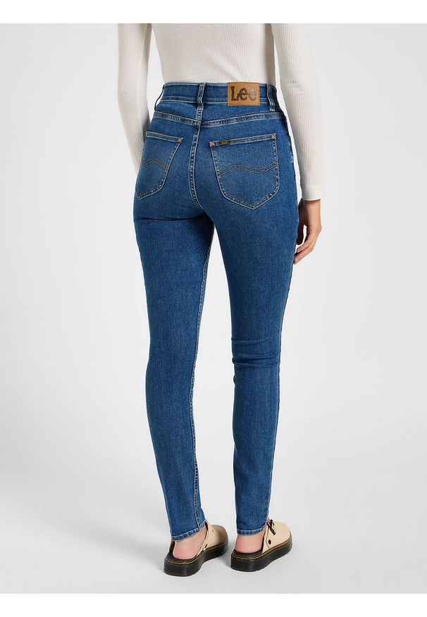 Lee - LEE DAMSKIE SPODNIE JEANSOWE LEE ULC SKINNY BLUE FORMAT 112357956