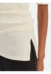 Calvin Klein Bluzka LV044E267G Beżowy Slim Fit. Kolor: beżowy #5