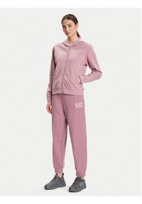 EA7 Emporio Armani Spodnie dresowe 7W000418 AF12473 UA272 Różowy Regular Fit. Kolor: różowy. Materiał: bawełna #5