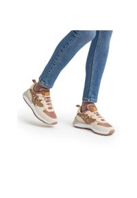 Diadora - Sneakersy damskie DIADORA JOLLY ANIMALIER. Kolor: beżowy. Sport: turystyka piesza
