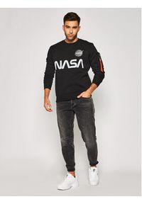 Alpha Industries Bluza Nasa Reflective 178309 Czarny Regular Fit. Kolor: czarny. Materiał: bawełna #5