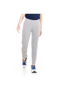 LEONE 1947 APPAREL - Proste spodnie damskie z zakładkami, z polaru treningowego. Kolor: szary. Materiał: polar. Sport: fitness