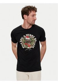 Jack & Jones - Jack&Jones T-Shirt Christmas 12221440 Czarny Regular Fit. Kolor: czarny. Materiał: bawełna