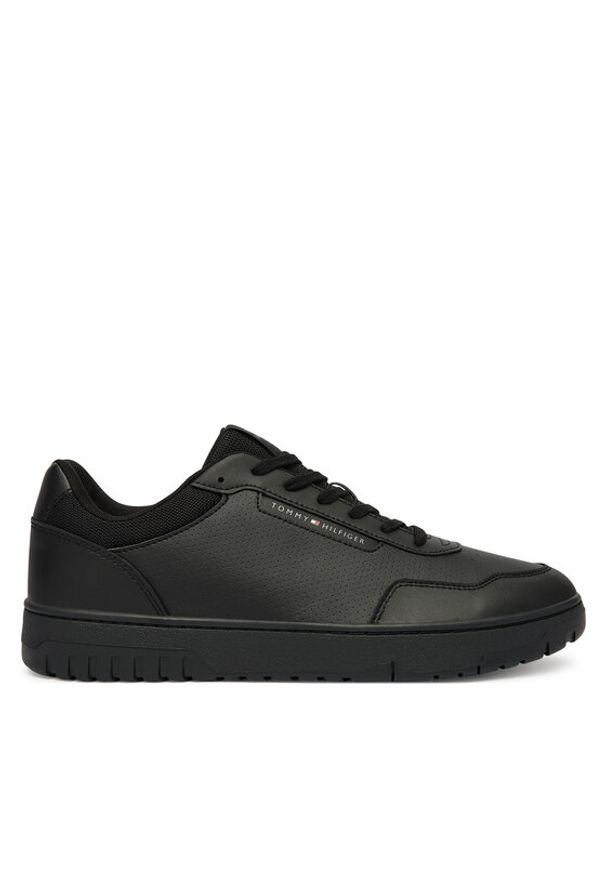 TOMMY HILFIGER - Tommy Hilfiger Sneakersy Th Basket Core Lite Lth FM0FM05713 Czarny. Kolor: czarny. Materiał: skóra