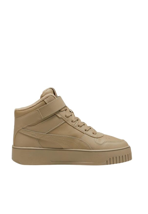 Buty damskie Puma Carina Street Mid WTR. Kolor: beżowy. Materiał: syntetyk, tkanina, materiał. Sport: koszykówka