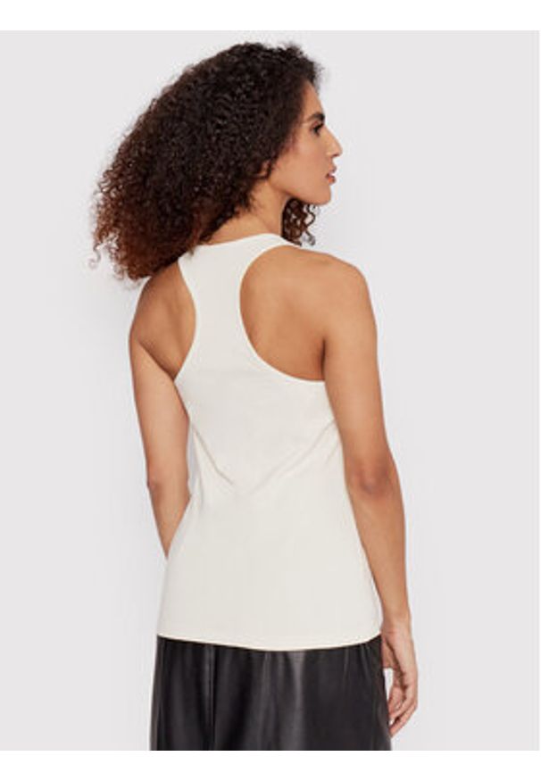 Pinko Top Capriate 1G178F Y7WQ Beżowy Regular Fit. Kolor: beżowy. Materiał: bawełna