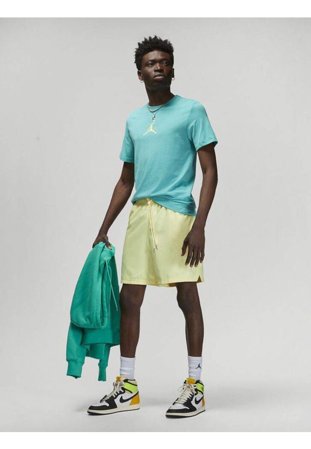 Nike - Koszulka męska nike air jordan jumpman dri-fit crew tee washed teal. Kolor: zielony. Technologia: Dri-Fit (Nike). Sport: koszykówka