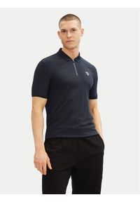 EA7 Emporio Armani Polo 8NPF13 PJRGZ 1562 Granatowy Regular Fit. Typ kołnierza: polo. Kolor: niebieski. Materiał: wiskoza