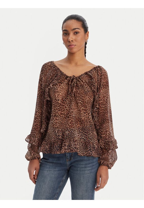 Morgan Bluzka 261-OWAY.F Brązowy Relaxed Fit. Kolor: brązowy. Materiał: syntetyk