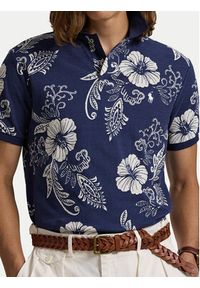 Polo Ralph Lauren Polo 710956684001 Granatowy Custom Slim Fit. Typ kołnierza: polo. Kolor: niebieski. Materiał: bawełna #5